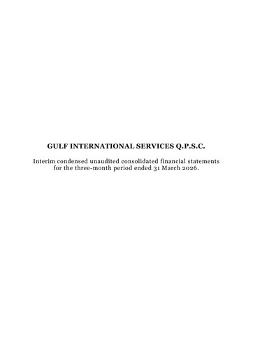 Thumbnail Gulf International Services Quarterly Report 2026-q1