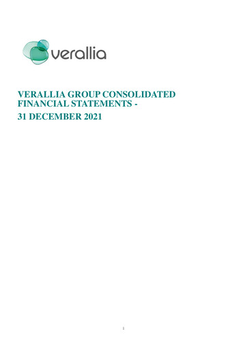 Thumbnail Verallia Financial Statement 2021