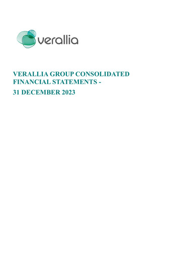 Thumbnail Verallia Financial Statement 2023