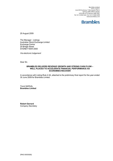 Thumbnail Brambles Financial Statement fy2009