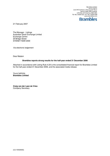 Thumbnail Brambles Half-year Report 2007-h1