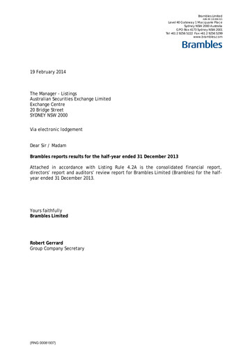 Thumbnail Brambles Half-year Report 2014-h1