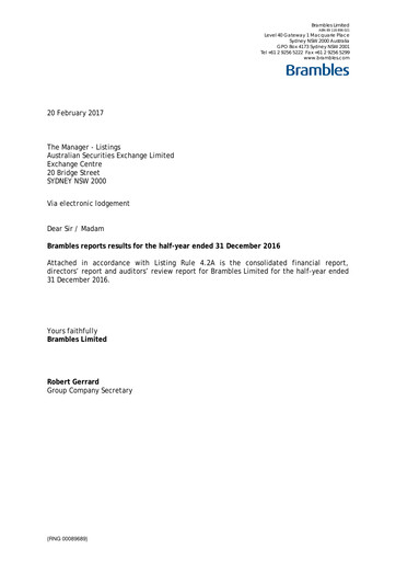 Thumbnail Brambles Half-year Report 2017-h1