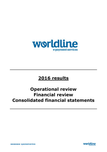 Thumbnail Worldline Financial Statement 2016