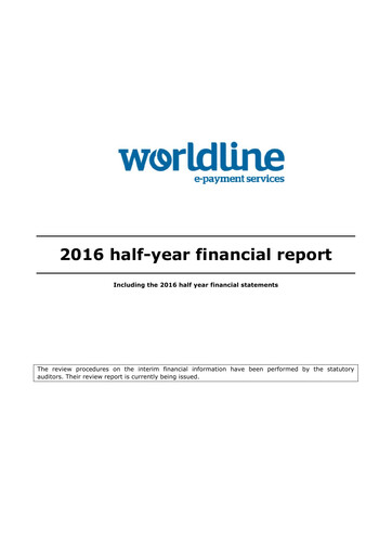 Thumbnail Worldline Half-year Report 2016-h1