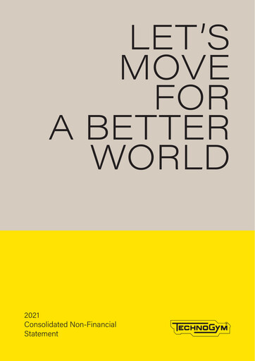 Miniature Technogym Rapport de durabilité 2021