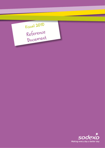 Thumbnail Sodexo Annual Report 2010