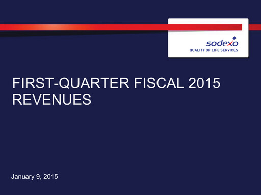 Miniature Sodexo Rapport trimestriel 2015-q1