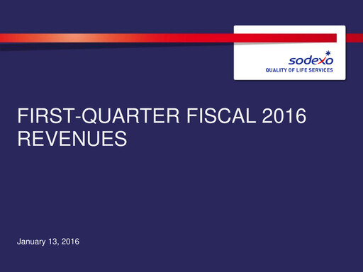 Miniature Sodexo Rapport trimestriel 2016-q1