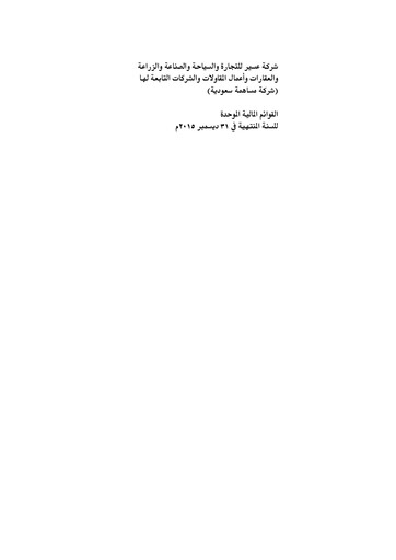 Thumbnail Sinad Holding Company Financial Statement 2015
