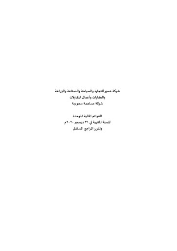 Thumbnail Sinad Holding Company Financial Statement 2020