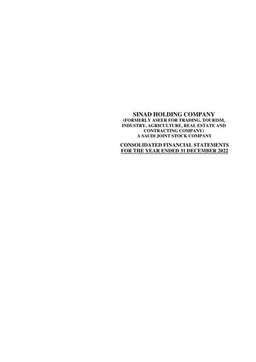Thumbnail Sinad Holding Company Financial Statement 2022