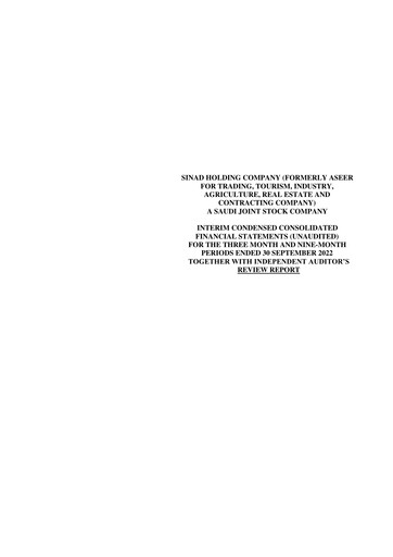 Thumbnail Sinad Holding Company Quarterly Report 2022-q3