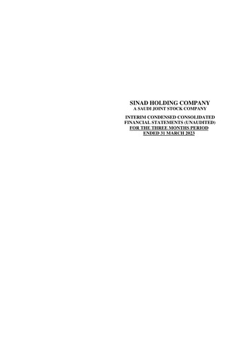 Thumbnail Sinad Holding Company Quarterly Report 2023-q1