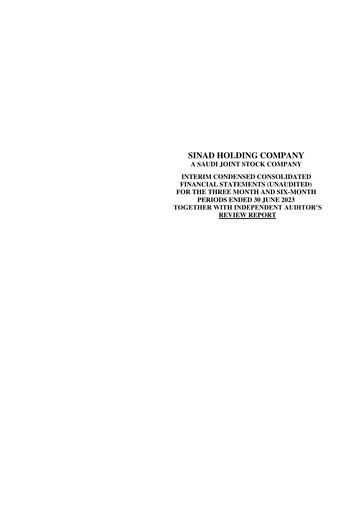 Thumbnail Sinad Holding Company Quarterly Report 2023-q2
