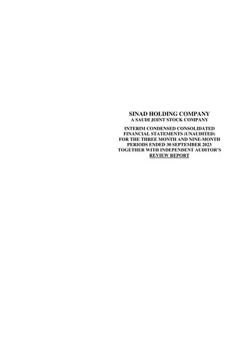 Thumbnail Sinad Holding Company Quarterly Report 2023-q3