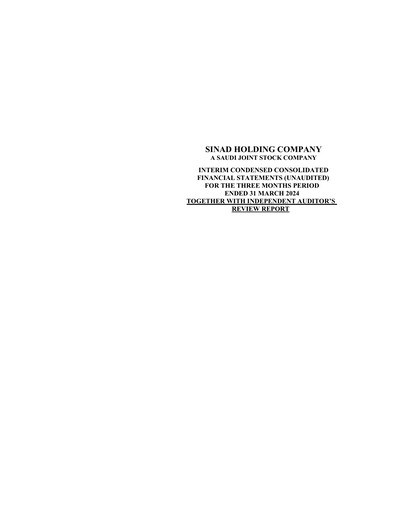 Thumbnail Sinad Holding Company Quarterly Report 2024-q1