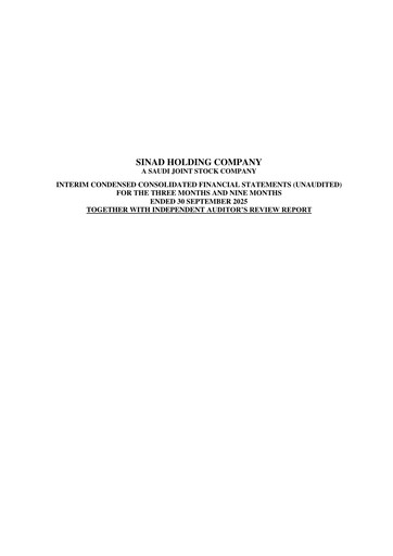 Thumbnail Sinad Holding Company Quarterly Report 2025-q3