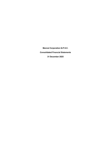 Thumbnail Mannai Corporation Financial Statement 2025