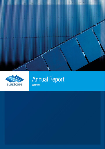 Miniature BlueScope Steel Rapport annuel 2014-2015