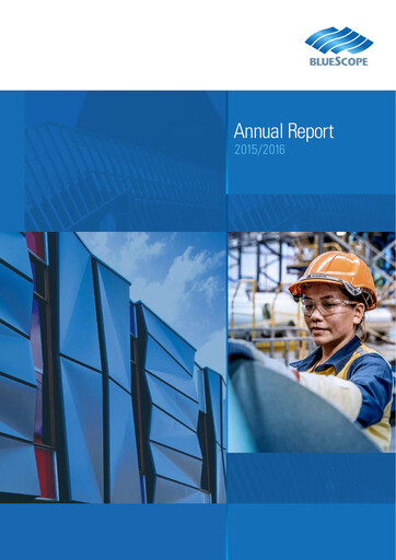 Miniature BlueScope Steel Rapport annuel 2015-2016