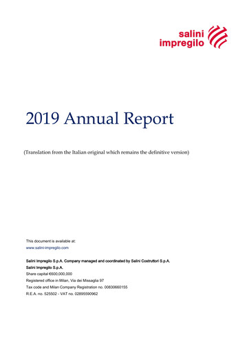 Thumbnail Webuild S.p.A. Annual Report 2019
