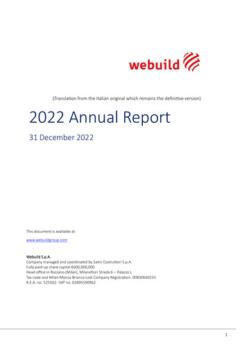 Thumbnail Webuild S.p.A. Annual Report 2022