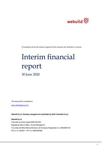 Thumbnail Webuild S.p.A. Half-year Report 2020