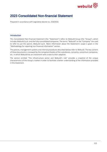 Thumbnail Webuild S.p.A. Sustainability Report 2023