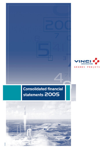 Thumbnail Vinci Financial Statement 2005