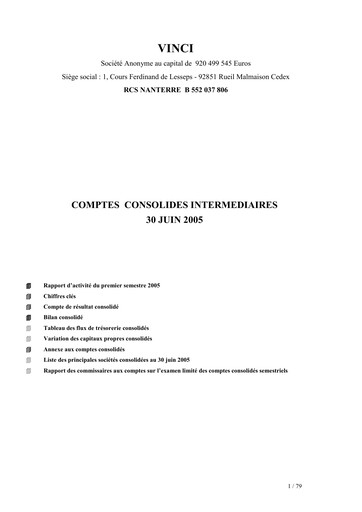 Thumbnail Vinci Financial Statement 2005-h1