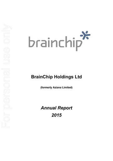 Thumbnail BrainChip Annual Report 2015