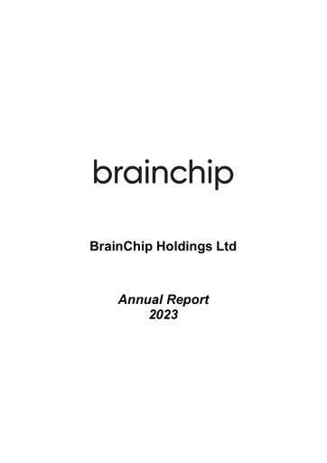 Thumbnail BrainChip Annual Report 2023