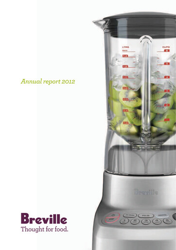 Thumbnail Breville Group Annual Report 2012