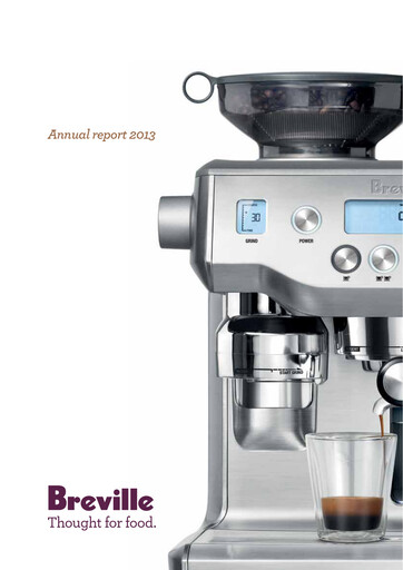 Thumbnail Breville Group Annual Report 2013
