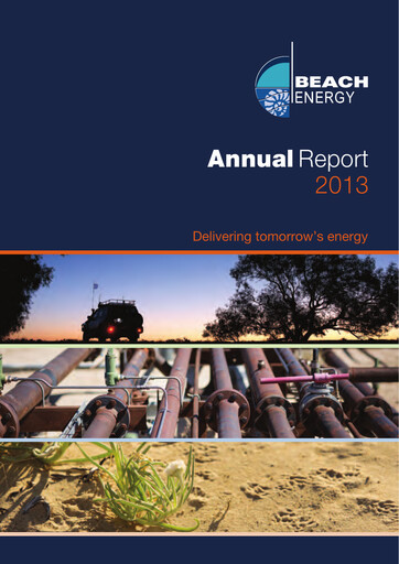 Miniature Beach Energy Rapport annuel 2013
