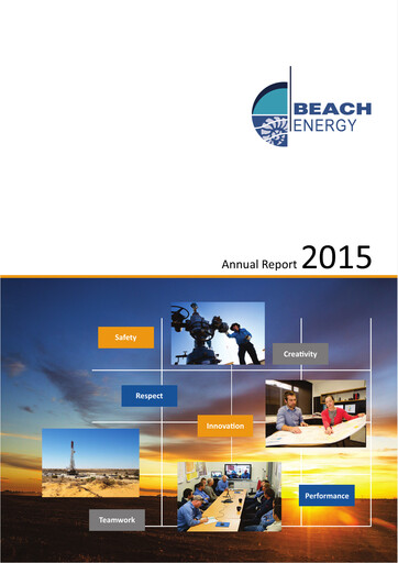 Miniature Beach Energy Rapport annuel 2015