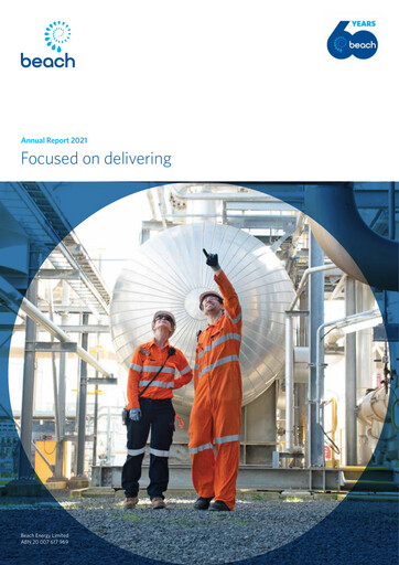 Miniature Beach Energy Rapport annuel 2021