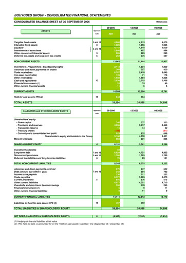 Thumbnail Bouygues Financial Statement 2006-9m