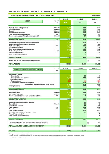 Thumbnail Bouygues Financial Statement 2007-9m