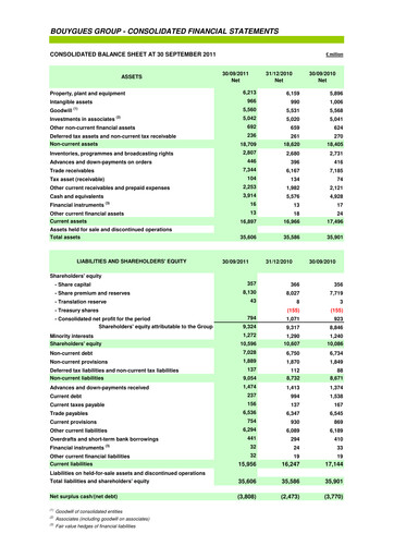 Thumbnail Bouygues Financial Statement 2011-9m