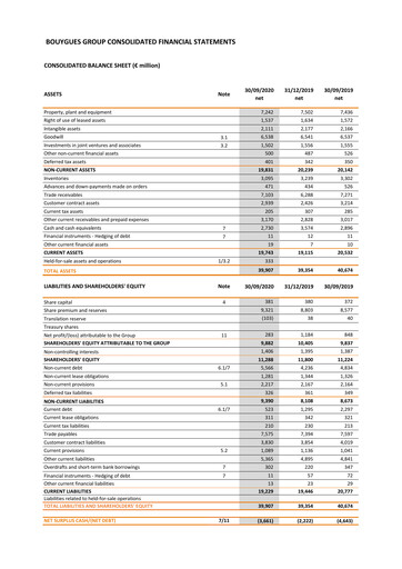 Thumbnail Bouygues Financial Statement 2020-9m