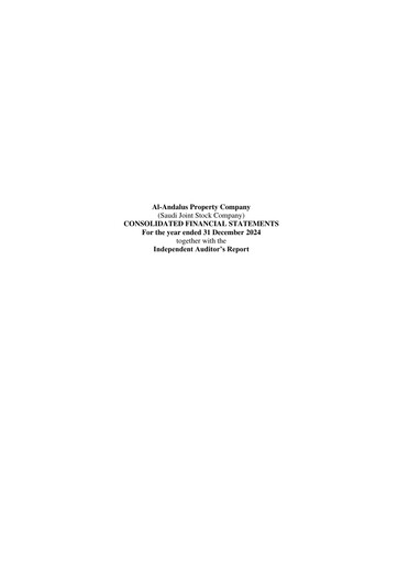 Vorschaubild Alandalus Property Company Finanzmitteilung 2024