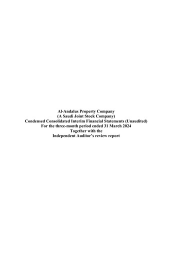 Thumbnail Alandalus Property Company Quarterly Report 2024-q1