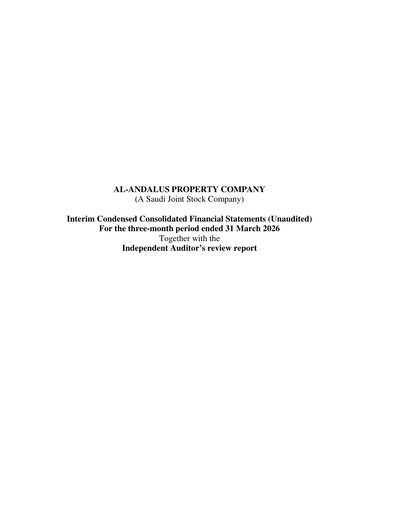 Vorschaubild Alandalus Property Company Quartalsbericht 2026-q1