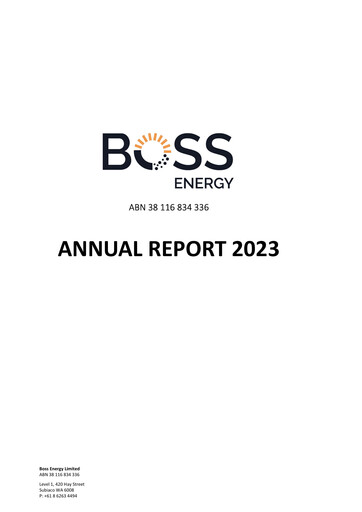 Thumbnail Boss Energy Annual Report 2023