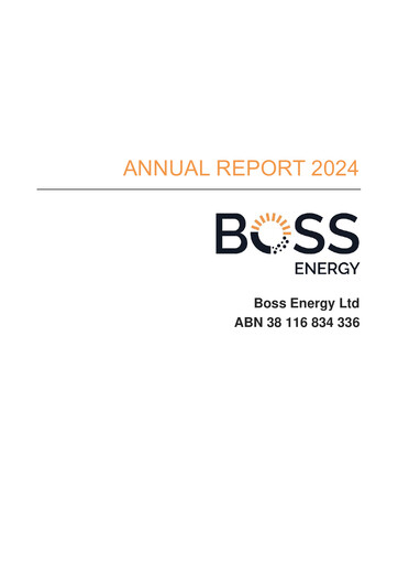 Thumbnail Boss Energy Annual Report 2024