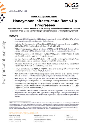 Thumbnail Boss Energy Quarterly Report 2026-q3