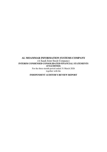 Vorschaubild Al Moammar Information Systems Quartalsbericht 2026-q1