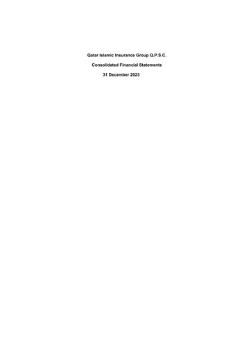 Thumbnail Qatar Islamic Insurance Group Financial Statement 2023